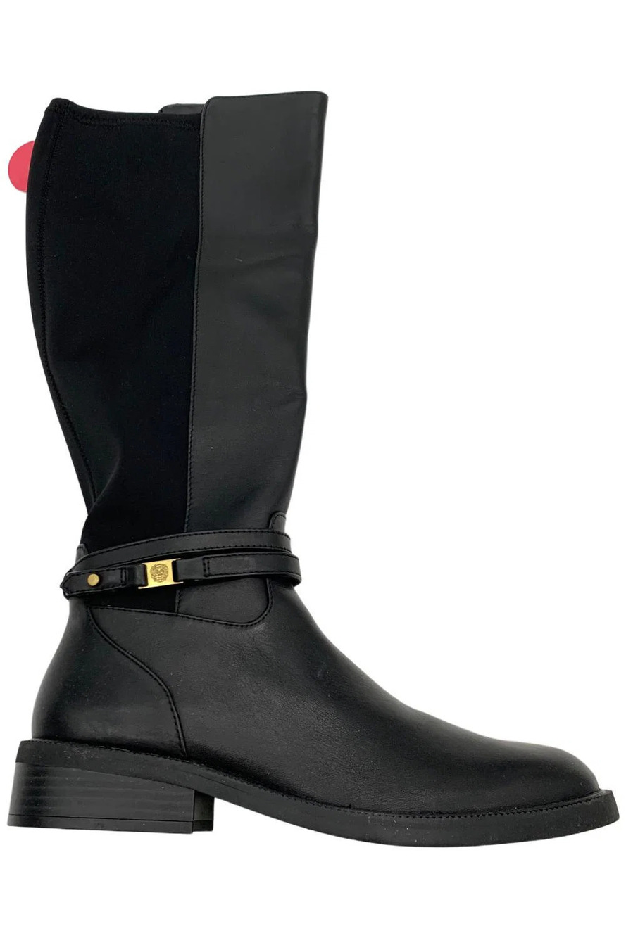 Vince Camuto Women's Amabel Suede Tall Shaft Boot Navy - Medium